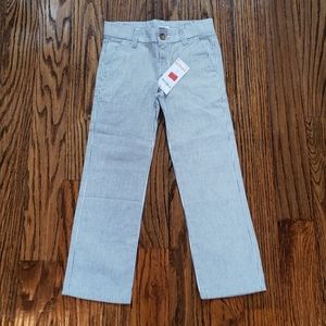 Grey and white seersucker pants